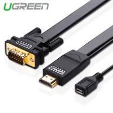 Ugreen HDMI to VGA converter flat cable 1.5mFlat MM101 (40267)  GK